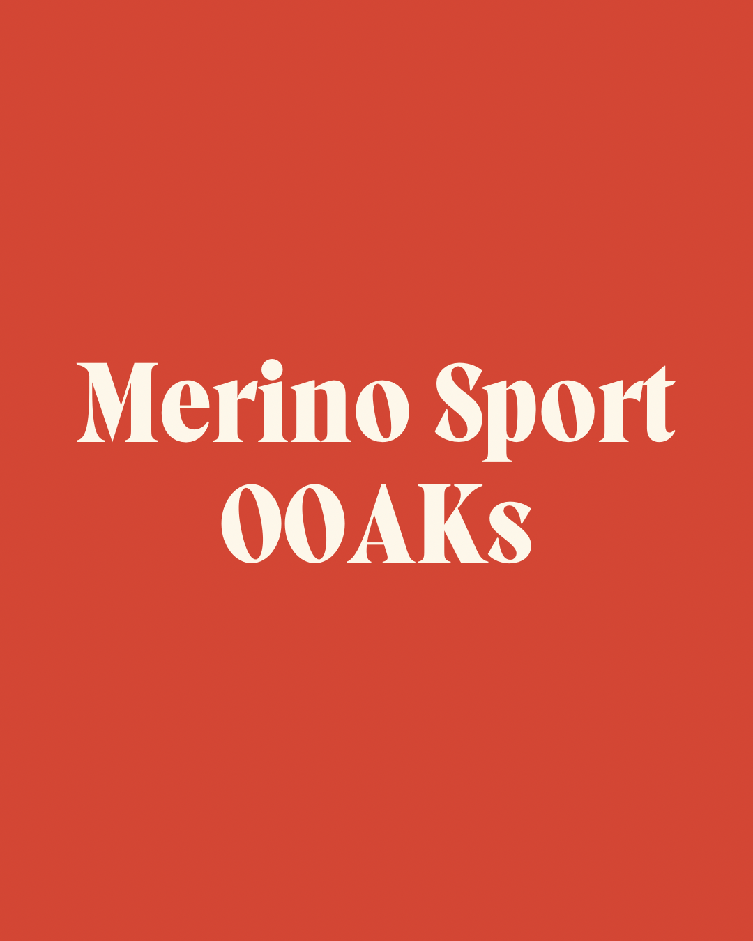 Merino Sport OOAKs